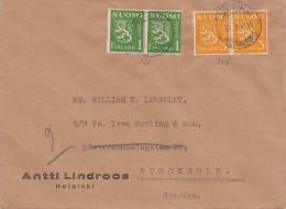 LETTRE FINLANDE COVER FINLAND 1949. HELSINKI - STOCKHOLM SUEDE  /CLASSEUR FINLANDE 17 - Covers & Documents