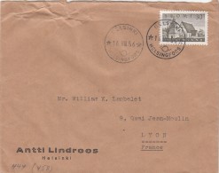 LETTRE FINLANDE  COVER FINLAND 1956.  HELSINKI- LYON FRANCE /CLASSEUR FINLANDE 47 - Lettres & Documents