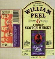 ETIQUETTE De SCOTCH WHISKY " WILLIAM PEEL Finest 70cl " - Décollée Bon état  - - Whisky