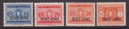 ISOLE JONIE 1941 - F.LLI D´ITALIA SOPRASTAMPATI SEGNATASSE 1/4 MH - Îles Ioniennes