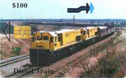 ZIMBABWE $100 DIESEL  TRAIN  ZIM-30 CHIP READ DESCRIPTION !! - Zimbabwe