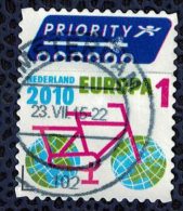 Pays Bas 2010 Oblitéré Rond Used Vélo Avec Roues En Forme De Globes - Gebraucht