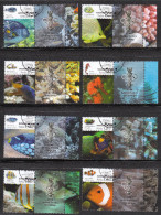 K 2014.10.10  XXI Warsaw National Philatelic Exhibition - Fishes - Se-tenant Label Type D - Horizontal USED - Used Stamps