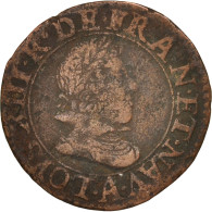 Monnaie, France, Louis XIII, Double Tournois, Buste Juvénile, Double Tournois - 1610-1643 Luis XIII El Justo