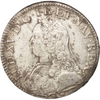 Monnaie, France, Louis XV, Écu Aux Branches D'olivier, Ecu, 1728, Caen, TTB+ - 1715-1774 Louis XV Le Bien-Aimé