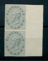 39  Paire  Non Dentelée  Avec Et Sans Charnière  LUXE  Bord De Feuille - 1865-1910