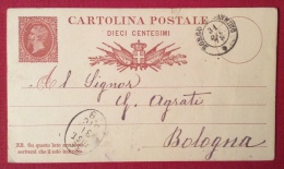 BORGO S.DONNINO  ANNULLO DOPPIO CERCHIO  + Distribuzione Postale SU INTERO POSTALE - 1878 - Postwaardestukken