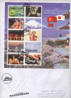 JAPAN YEAR 2010 IN TURKEY SOUVENIR SHEET COVER USED 14-18.09.2010 - Lettres & Documents