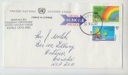 E487-1983 KANADISCHENSNWEHR Mit ONU In ZYPERN-LUFT POST+L4 KAPLAN (RC)+K1 - Postgeschiedenis