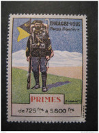 Engagez Vous Corps Frontiere Primes 725 A 5.800 Frs WW1 Delandre - Military Heritage