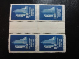 1950 Foire Bruxelles Interpaneau 4 Bloc Mercure Vignette Poster Stamp Label Belgium - Erinnophilia [E]