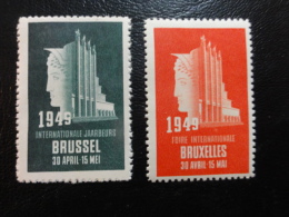 1949 Foire Bruxelles French And Flemish Text Mercure Vignette Poster Stamp Label Belgium - Erinnophilia [E]