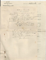 BRUXELLES 2 DOCUMENTS NOTICE DE ADMINISTRATION COMMUNALE EXTRAIT DU REGISTRE DE NAISSANCE DE 1857  ANNEE 1912 POUR CETON - ... - 1799