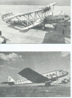 REPRODUCTIONS-Lot De 2 Cartes Scan R/V  (2) (AVION) AVIATION Civile ACO5 Quadrimoteur Handley Page;ACO1 Bimoteur Bloch - 1919-1938: Between Wars