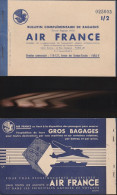 DOC2) AIR FRANCE BULLETTIN DE BAGAGES 1953 CIRCA LITTLE HOLES STAPPLED - Tickets
