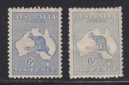 Australia 1915-27 Kangaroo, Mint Mounted, Wmk 6, See Desc, Sc# ,SG 38,38b - Nuovi