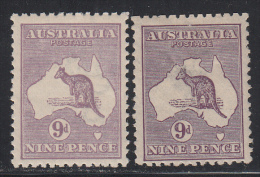 Australia 1915-27 Kangaroo, Mint Mounted, Wmk 6, Sc# ,SG 39,39b - Neufs
