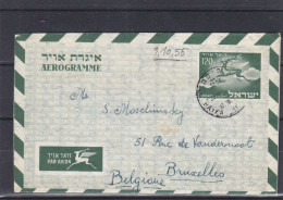 Israël - Aérogramme De 1955 - Oblitération Haifa - Cartas & Documentos