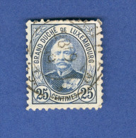 LUXEMBOURG 1891 / 93 N° 62 GRAND DUC ADOLPHE 1 ER OBLITÉRÉ DOS CHARNIÈRE - 1891 Adolphe Voorzijde