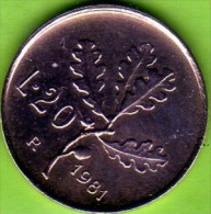 1981 Italia - 20 Lire (Circolate) - 20 Liras