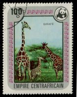 (cl.12 - P.20) Centrafrique Ob N° 331 (ref. Michel Au Dos) - Girafes - - Girafes