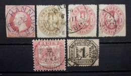 AD Mix 1859 - 1870 Mi.Nr.14,18,16,18,4, Gestempelt      (A37) - Colecciones