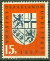 Saarland Mi. 397 + 431 Postfr. Wappen Löwe + Waldbrandverhütung Bäume - Unused Stamps