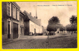 CAFÉ METROPOLE & BONNEEL-REMAUX PLACE DU STEENACKER ET L HOPITAL ANIMATIE Ca1906 WERVICQ WERVIK 1029 - Wervik