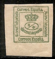 1876-ED. 173 ALFONSO XII 1 CUARTO  VERDE OSCURO- NUEVO - MH - - Unused Stamps