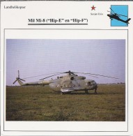 Helikopter.- Helicopter - MIL MI-8 - Hip-E En Hip-F - U.S.S,R,. Sovjet-Unie. 2 Scans - Helicopters