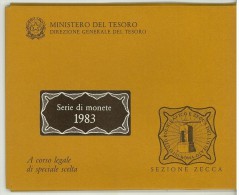 SERIE DIVISIONALE - ZECCA DELLO STATO - ANNO 1983 - 10 MONETE - FDC - ROMA - A CORSO LEGALE DI SPECIALE SCELTA - Sets Sin Usar &  Sets De Prueba