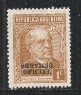 Argentina 1940. Scott #O37 (MNH) President, Domingo F. Sarmiento - Unused Stamps