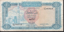 LIBYA  P35b  1  DINAR   1972  With Inscription AVF - Libye