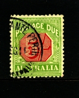 AUSTRALIA - 1909  POSTAGE  DUES  5/ VICTORIAN DESIGN  WMK LARGE CROWN PERF 12x12 1/2  FINE USED SG D71 - Impuestos