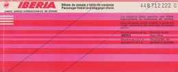 Ticket/Billet D'Avion. IBERIA. Paris/Madrid/Malaga/Madrid/Paris. 1976. - Europe