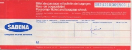 Ticket/Billet D'Avion. SABENA. Beirut/Brussels/Beirut. 1979. - Monde