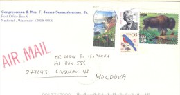 2001. USA, The Letter By Air-mail Post From Nashotah(Wisconsin) To Moldova - Lettres & Documents