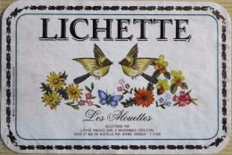 ETIQUETTE De VIN LICHETTE  " Les Alouettes " - Décollée Bon état  - - Beaujolais