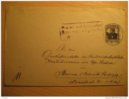 GERMANY OCCUPATION Goldingen Kurland To Borna Leipzig Militar WW1 Overprinted Stamp Cover Russia - 1916-19 Occupation Allemande