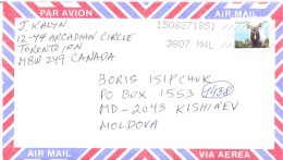 2015. Canada, The Letter By Air-mail Post To Moldova - Covers & Documents