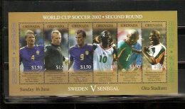 Sud Korea And Japan 2002 Soccer World Cup GRENADA SECOND ROUND SWEDEN SENEGAL - 2002 – Corea Del Sud / Giappone