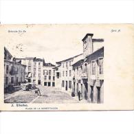 LGOTP8270C-LFTD6094.Tarjeta Postal De LUGO.Arboles,edificios,CARRO En La PLAZA DE LA CONSTITUCION En RIBADEO - Lugo