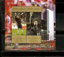 Sud Korea And Japan 2002 Soccer World Cup GRENADA CARIACOU QUARTER FINAL  GERMANY USA - 2002 – Corée Du Sud / Japon