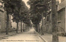 CPA - SAINT-PIERRE-le-MOUTIER (58) - Aspect Des Arbres Du Boulevard De La Gare En 1907 - Saint Pierre Le Moutier
