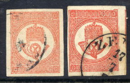 HUNGARY  1871  Newspaper Stamp In Both Shades, Used.  Michel 7a-b - Giornali