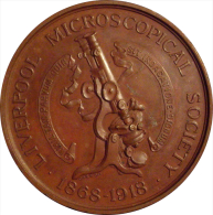 UNITED KINGDOM. LIVERPOOL MICROSCOPICAL SOCIETY MEDAL. 1918. INGLATERRA - Professionali/Di Società