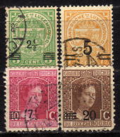 LUXEMBURG 1915 - Aufdrucke 4 Verschiedene  Used - 1907-24 Wapenschild