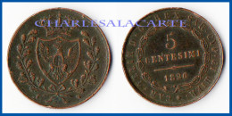 ITALY SARDINIA 1826 COPPER 5 CENTISIMI TYPE "L" VERY FINE CONDITION PLEASE SEE SCAN - Piemont-Sardinien-It. Savoyen