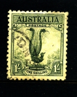 AUSTRALIA - 1932  1/ LARGE LYRE  YELLOW/GREEN  FINE USED  SG 140a - Usados