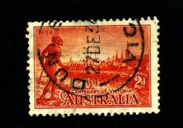 AUSTRALIA - 1934  2d  VICTORIA CENTENARY  PERF  11 1/2  FINE USED SG 142a - Usados